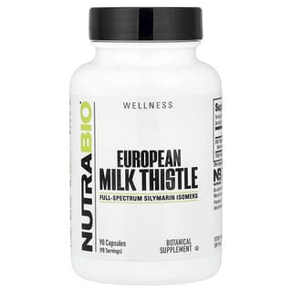 NutraBio, European Milk Thistle, 90 Capsules (241 mg per Capsule)