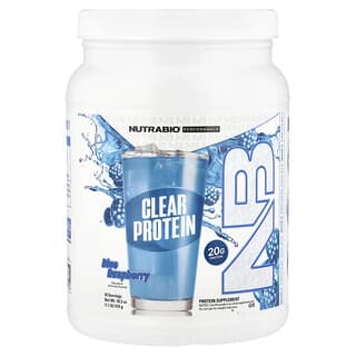 NutraBio, Performance, Protéines claires, Framboise bleue, 519 g