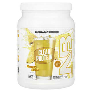 NutraBio, Performance, Proteína transparente, Salpicadura de piña, 499 g (1,1 lb)