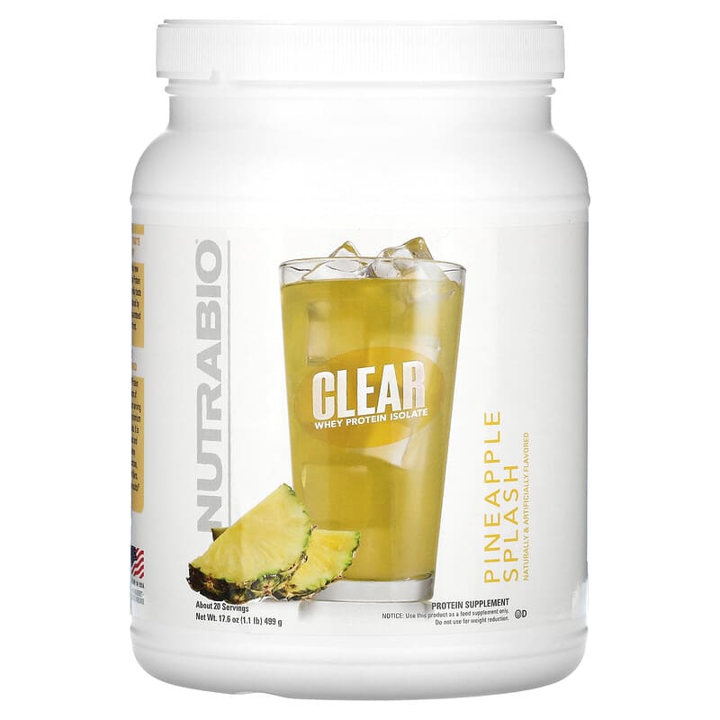 Clear Whey Protein Isolate, Pineapple Splash, 1.1 lb (499 g)