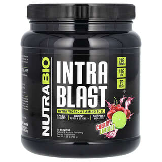 NutraBio, Intra Blast, Intra Workout Amino Fuel, Cherry Limeade, 1.56 lb (709 g)