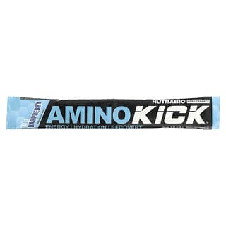 NutraBio‏, Amino Kick, בטעם פטל כחול, אריזת מקלות 1, 9 גרם (0.32 אונקיות)