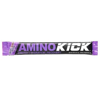 NutraBio, Amino Kick, Esmagamento de Baga de Uva, 1 Embalagem de Bastão, 9,1 g (0,32 oz)