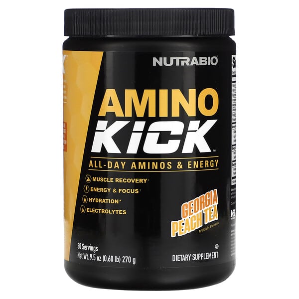 NutraBio, Amino Kink, Peach Tea, 0.6 lb (270 g)