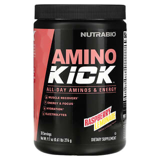 Nutrabio Labs, Amino Kick（アミノキック）、ラズベリーレモネード、276g（0.61ポンド）