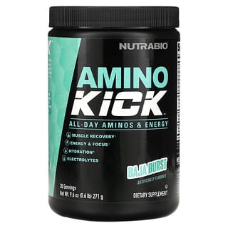 NutraBio, Amino Kick, Ráfaga de Baja`` 271 g (0,6 lb)