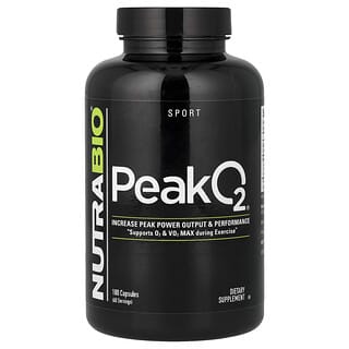 NutraBio, Peak O2®, 180 Capsules