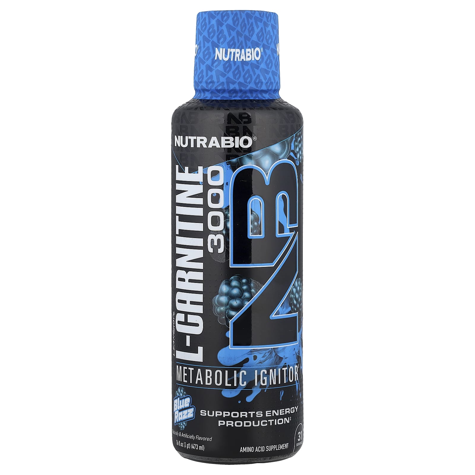 LeanShots L-Carnitine 3000, Blue Razz, 16 fl oz (473 ml)