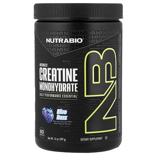 NutraBio, Micronized Creatine Burst, Arctic Blast Blue Raspberry, 0.88 lb (399 g)