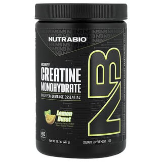 NutraBio, Micronized Creatine Burst, Citrus Rush Lemon Lime, 0.89 lb (402 g)