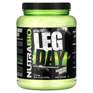 NutraBio, Intra Fuel, Día de las piernas, Maracuyá y piña`` 948 g (2,1 lb)