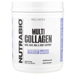 NutraBio, Multi Collagen, Unflavored, 16 oz (454 g)