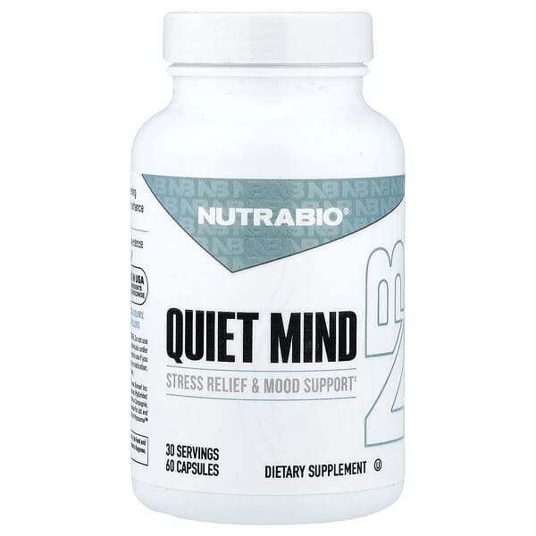 NutraBio, Quiet Mind, 60 капсули