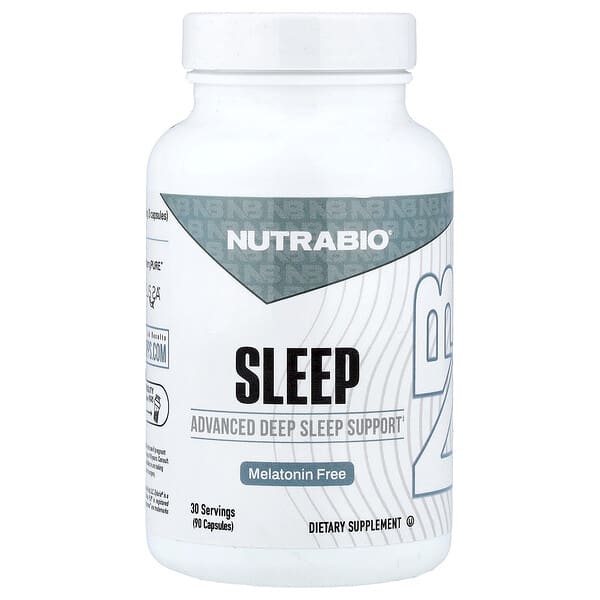 NutraBio, Tidur, Bebas Melatonin, 90 Kapsul