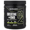 NutraBio, 크레아틴 + HMB, 무맛, 243g(8.5oz)