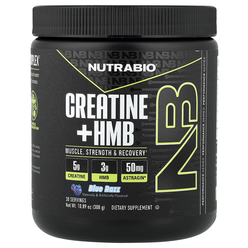 Creatina + HMB, Blue Razz, 308 g (10,89 oz)