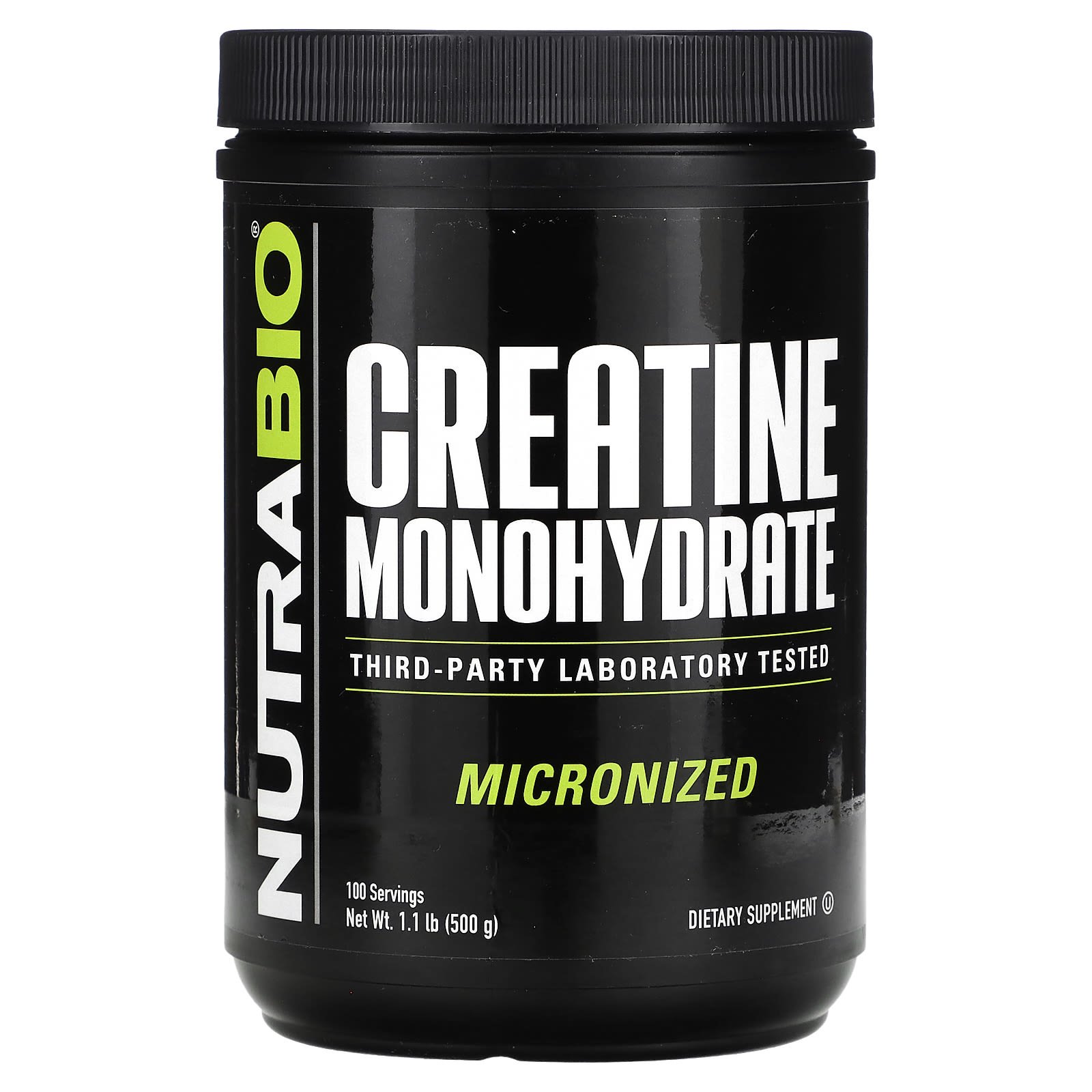 NutraBio, Creatine Monohydrate, 1.1 lbs (500 g)