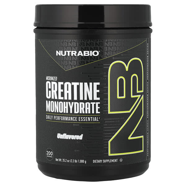 NutraBio, 운동 능력, 미분화 크레아틴 일수화물, 1,000g(35.3oz)