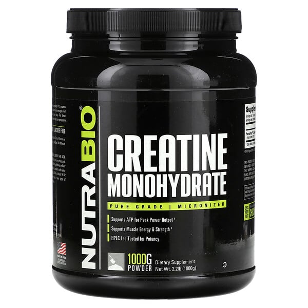 NutraBio, Creatine Monohydrate, 2.2 lb (1,000 g)