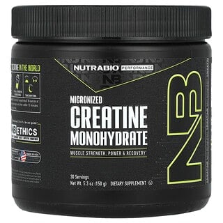 NutraBio, Rendimiento, Monohidrato de creatina micronizado, 150 g (5,3 oz)