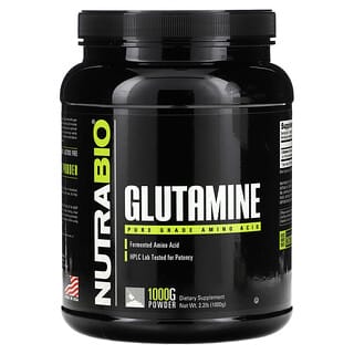 NutraBio, Glutamina, Aminoácido de Grau Puro, 1.000 g (2,2 lbs)