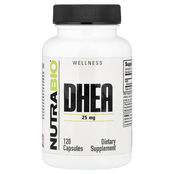 NutraBio, DHEA, 25 mg, 120 Capsules