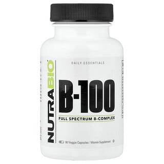 NutraBio, B-100, 90 Veggie Capsules