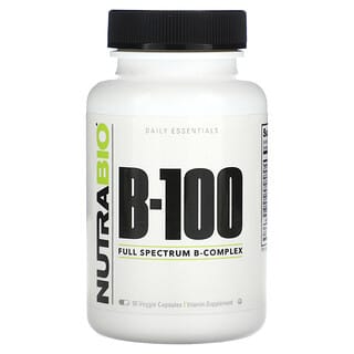 NutraBio, B-100, 90 capsules végétales