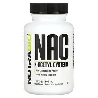 Nutrabio Labs, NAC N-Acetyl Cysteine, 600 mg, 90 Veggie Capsules