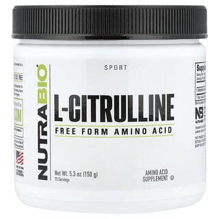 NutraBio, L-시트롤린, 유리형 아미노산, 150g(5.3oz)