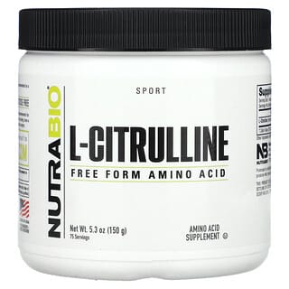 NutraBio, L-cytrulina, aminokwas w wolnej postaci, 150 g