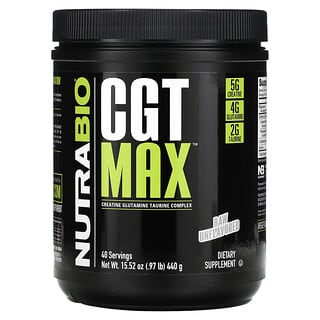 NutraBio, CGT MAX, Raw Unflavored, 0.97 lb (440 g)