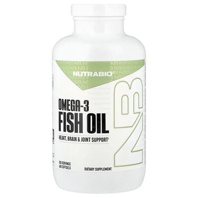 NutraBio, Omega-3 Fish Oil, 400 Softgels (1,000 mg each softgel)