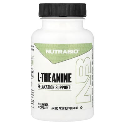 NutraBio, L-Theanine, 200 mg, 90 Capsules