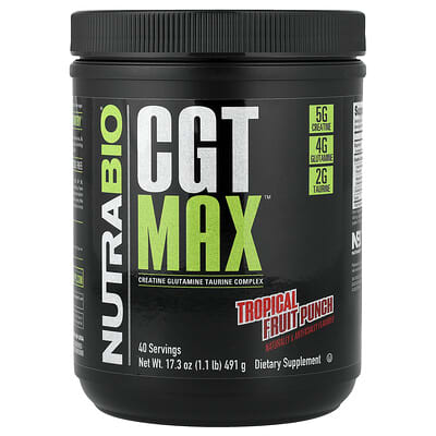 NutraBio, CGT MAX™, Tropical Fruit Mix, 1.1 lb (491 g)