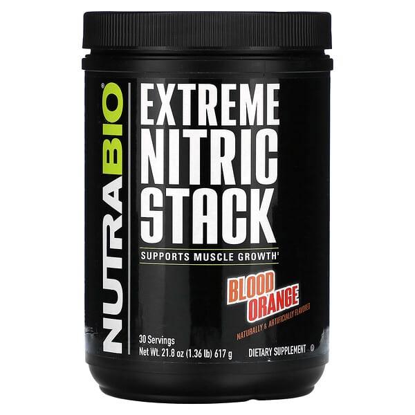 NutraBio, Extreme Nitric Stack, Blood Orange, 21.8 oz (1.36 lb)