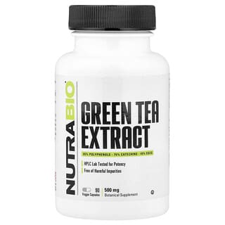 NutraBio, Green Tea Extract, 500 mg, 90 Veg Capsules