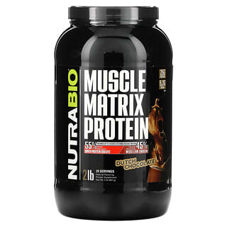 NutraBio, Muscle Matrix Protein, niederländische Schokolade, 907 g (2 lb.)