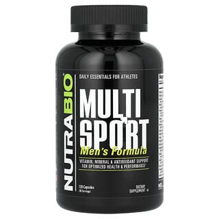 NutraBio, MultiSport, мультивитаминная добавка для мужчин, 120 капсул