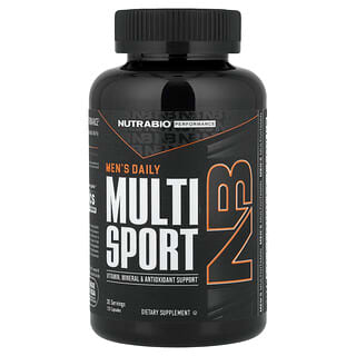 NutraBio, MultiSport Formule voor Heren, 120 Capsules