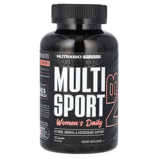 NutraBio, Suplemento multideporte para el rendimiento, Suplemento diario para mujeres, 120 cápsulas