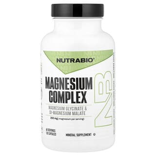 NutraBio, Mg магний, 120 капсул (100 мг на капсулу)