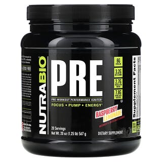 Nutrabio Labs, PRE-Workout Performance Igniter, Raspberry Lemonade, 1.25 lb (567 g)