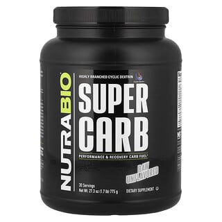 NutraBio, Super Carb，原味，1.7 磅（775 克）