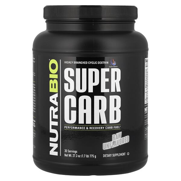 Super Carb, Raw Unflavored, 1.7 lb (775 g)