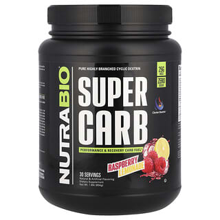 NutraBio, Super glucide, Limonade à la framboise, 834 g