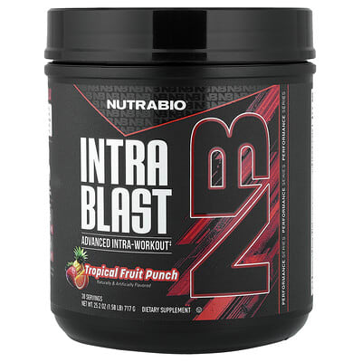 NutraBio, Intra Blast, Advanced Intra-Workout, Tropical Fruit Punch, 1.58 lb (717 g)