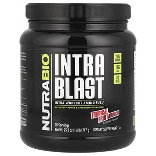 NutraBio, Intra Blast, Intra Workout Amino Fuel, Tropical Fruit Punch, 1.6 lb (717 g)
