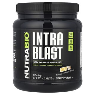 NutraBio, Intra Blast, Carburante amminico Intra Workout, tè dolce, 715 g