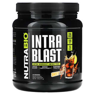 NutraBio, Intra Blast, Combustible de aminoácidos durante el entrenamiento, Té dulce, 715 g (1,6 lb)